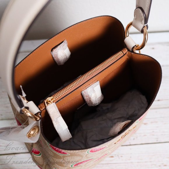 NWT Coach Small Town Bucket in Signature Canvas - Picture 9 of 10